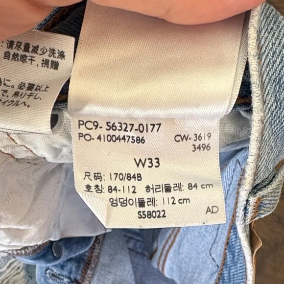 Levi's 501 Light Wash Distressed Denim Cutoff Shorts - Picture 4 of 10